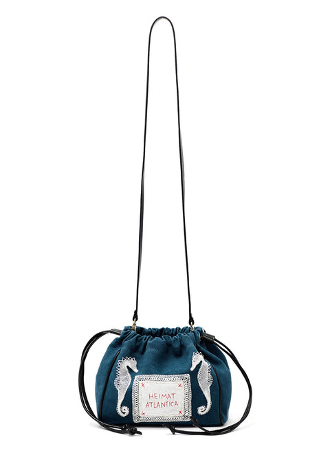 Pouch Denim Seahorses 
