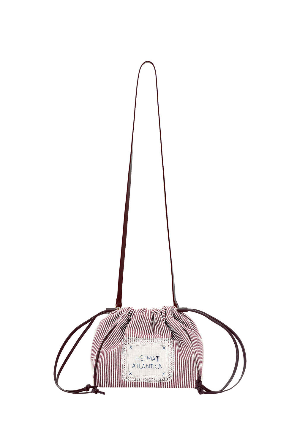 Pouch Burgundy Stripes "Camariñas" With strap