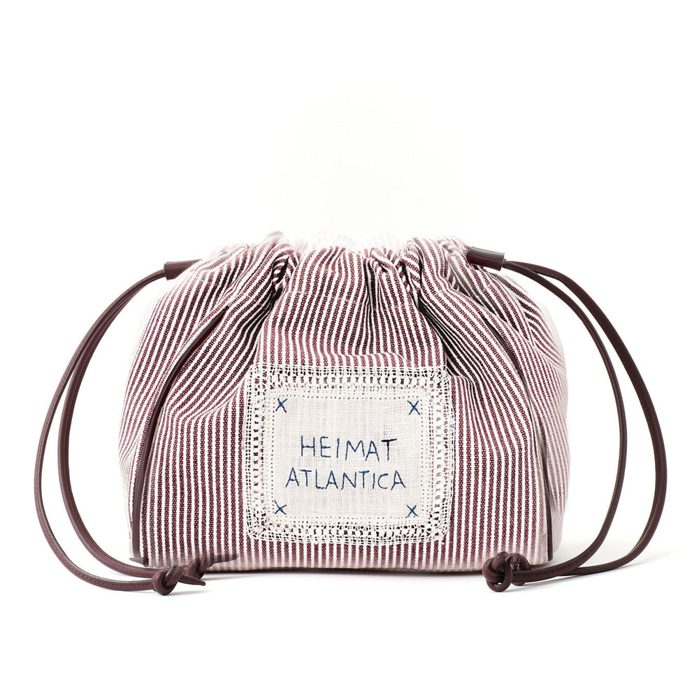 Pouch Burgundy Stripes "Camariñas" With strap