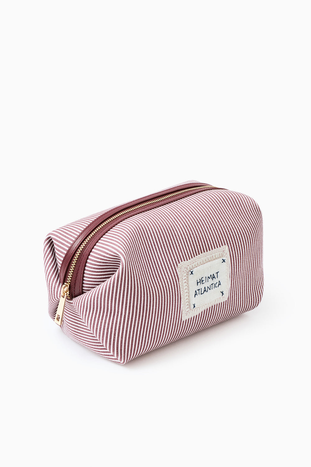 Beauty Case Burgundy Stripe "Camariñas" Large