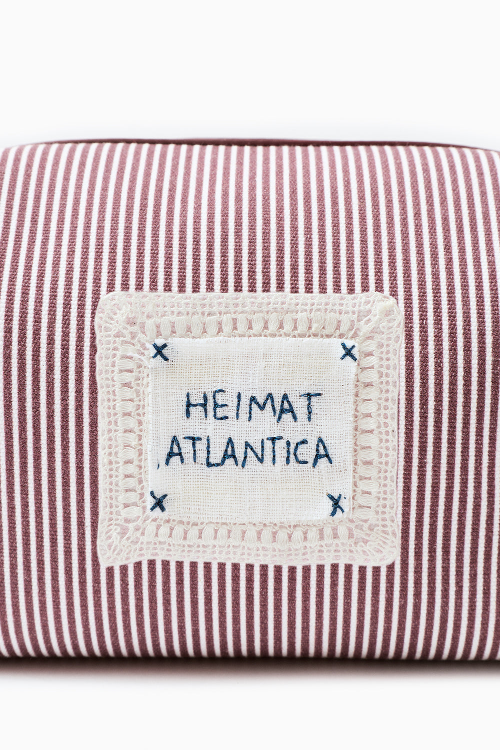 Beauty Case Burgundy Stripe "Camariñas" Large