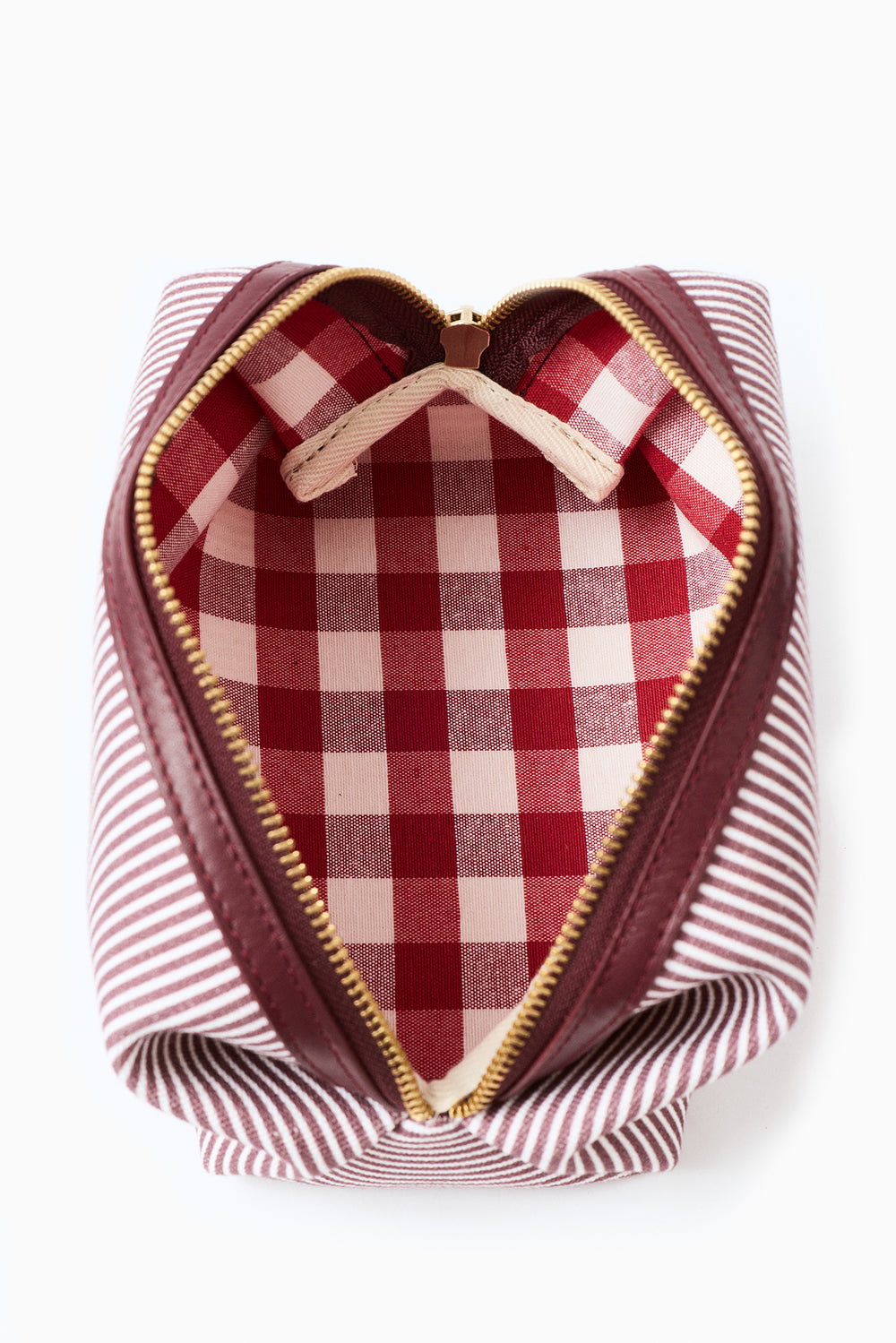 Beauty Case Burgundy Stripe "Camariñas" Mini