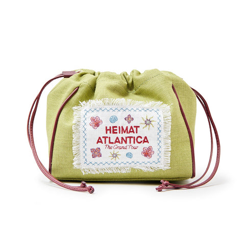 Pouch Linen Lime with Strap 