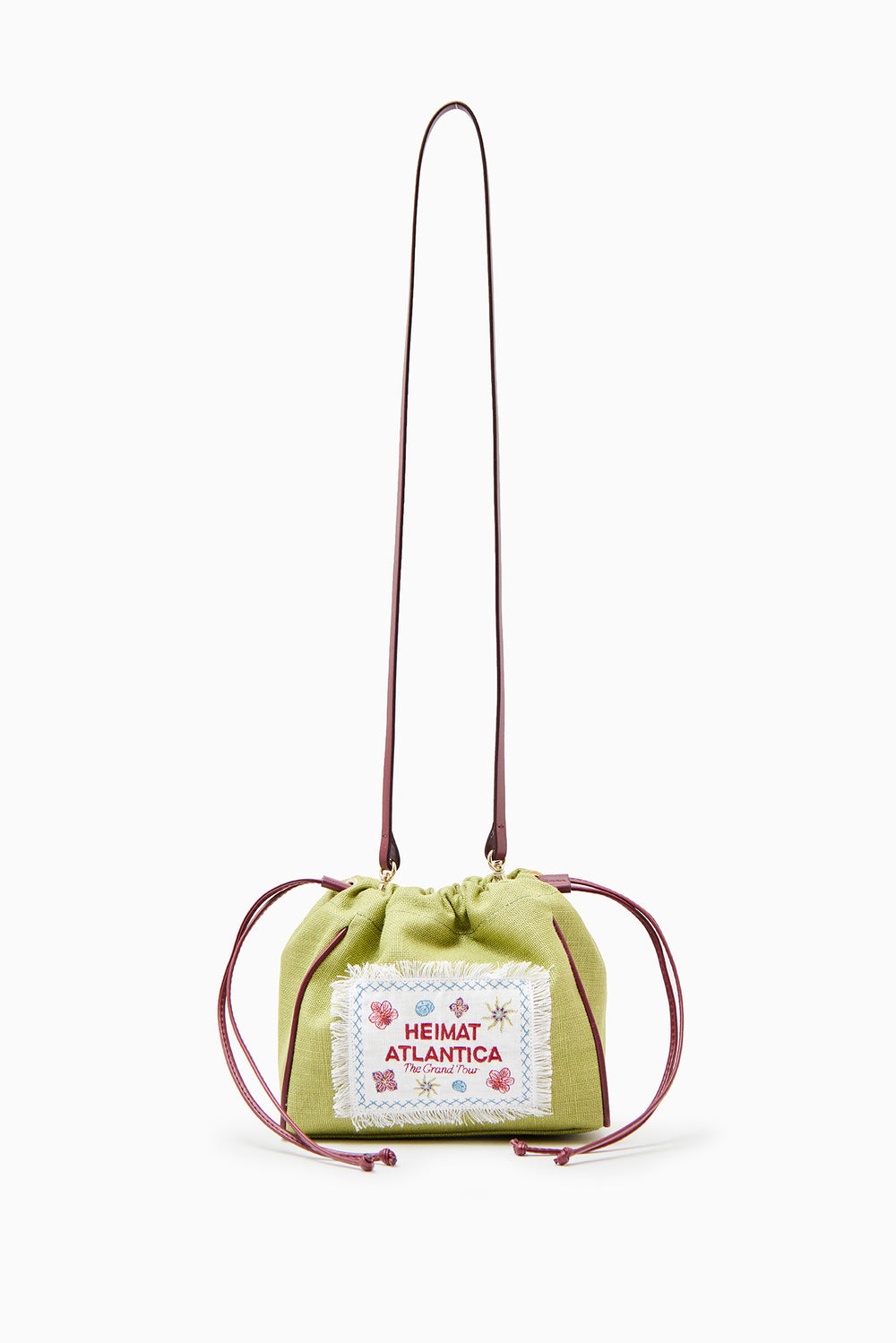 Pouch Linen Lime with Strap "The Grand Tour"