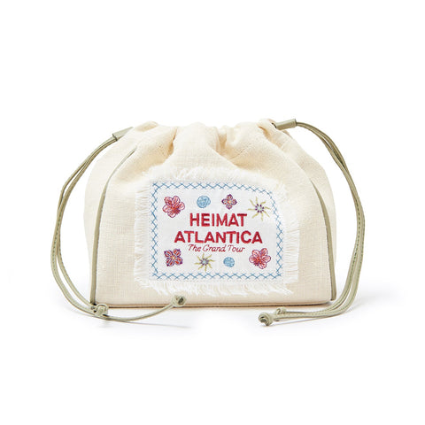 Pouch Linen Cream with Strap 