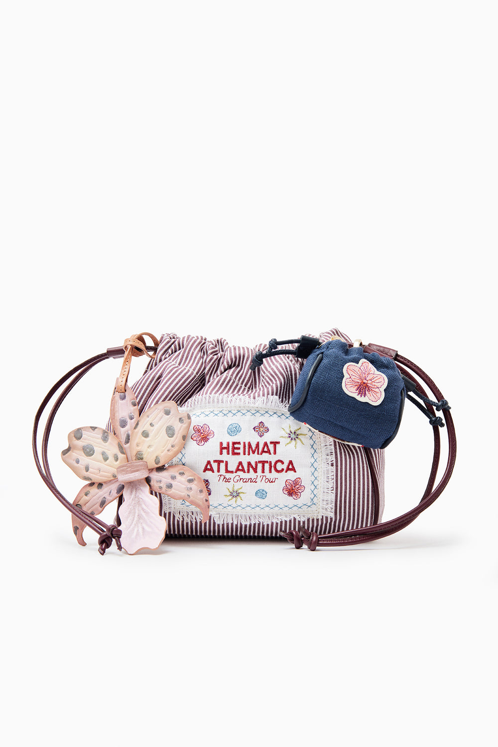 Pouch Burgundy Stripes "The Grand Tour"