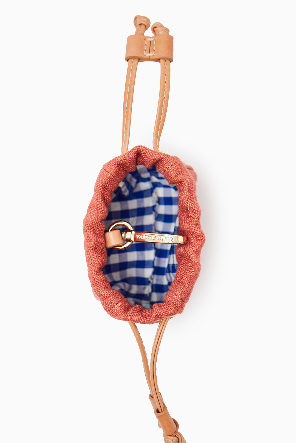 Mini Pouch Terracotta Linen "The Grand Tour"