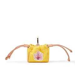 Mini Pouch Yellow Linen "The Grand Tour"