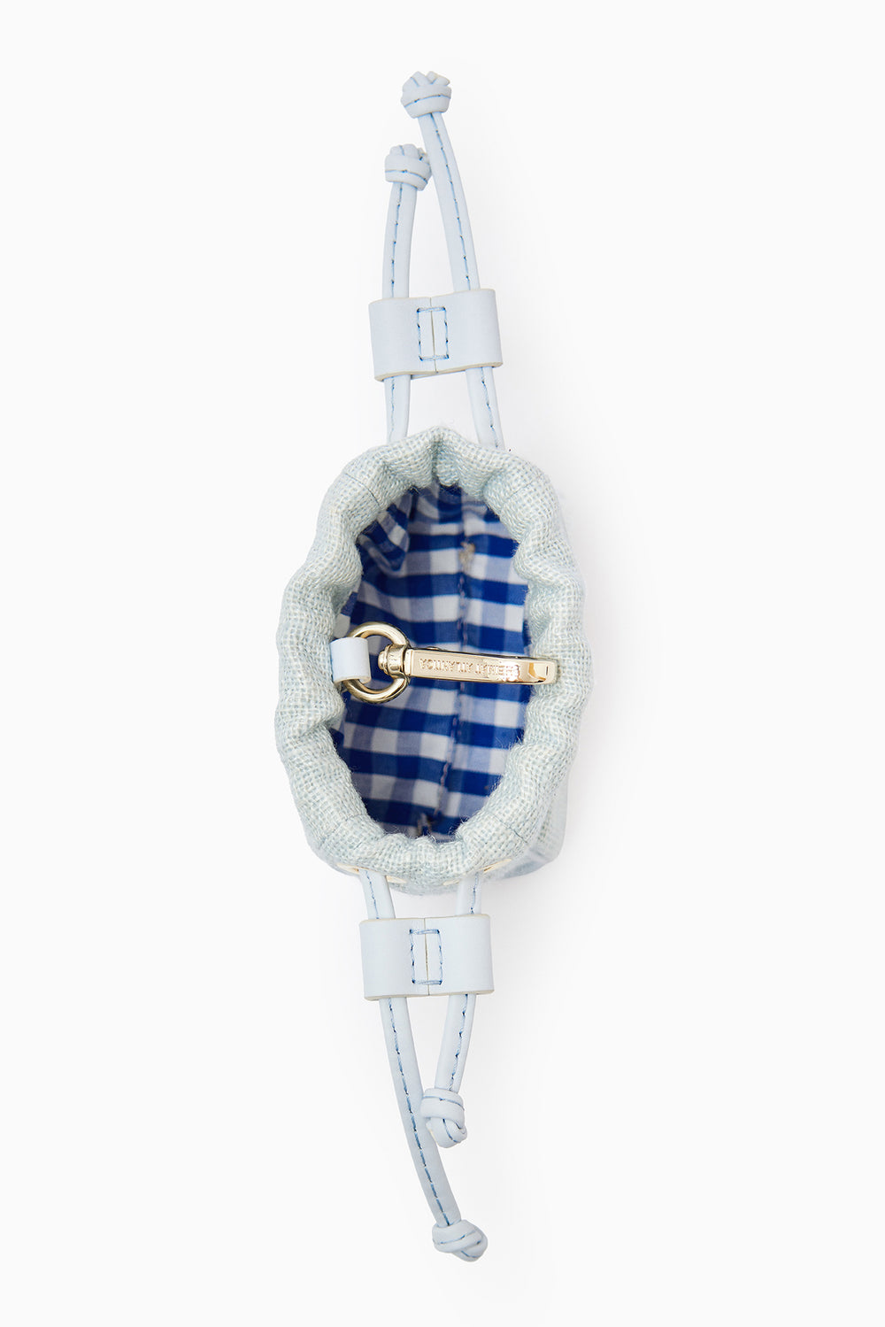 Mini Pouch Light Blue Linen "The Grand Tour"
