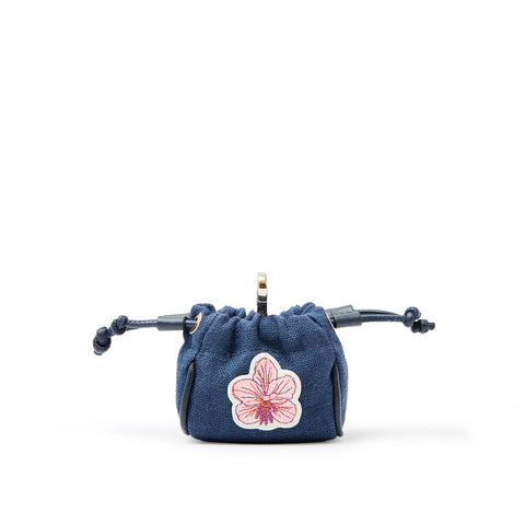 Mini Pouch Navy Linen 