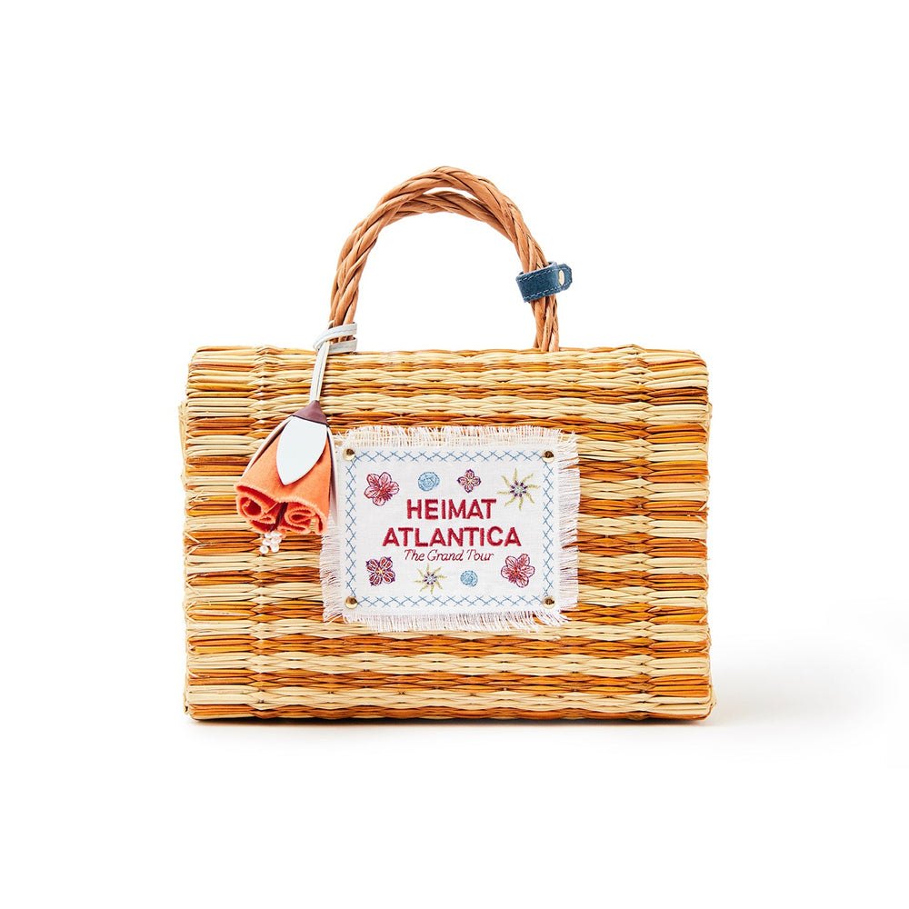 "The Grand Tour" Bag Medium Mustard Stripes