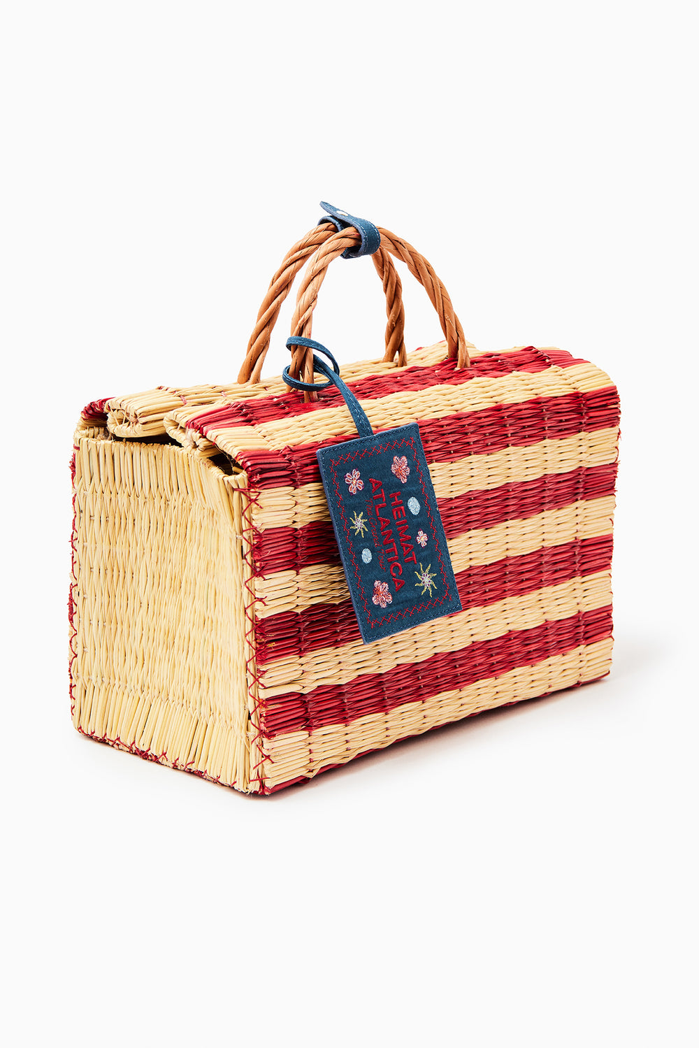 Beach Basket Red Stripes "The Grand Tour"