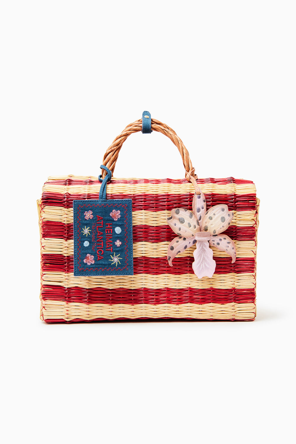 Beach Basket Red Stripes "The Grand Tour"