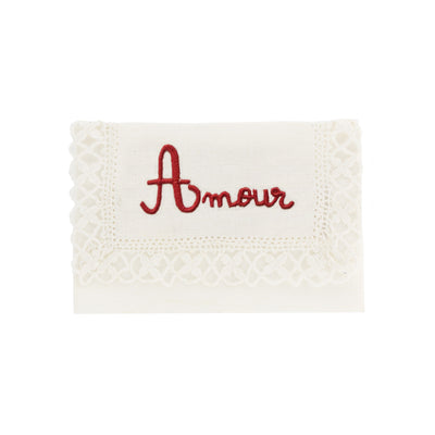 "Camariñas" Jewel Pouch Amour – Embroidered in Red