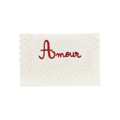"Camariñas" Jewel Pouch Amour – Embroidered in Red