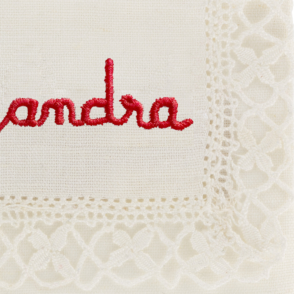 "Camariñas" Jewel Pouch – Embroidered in Red