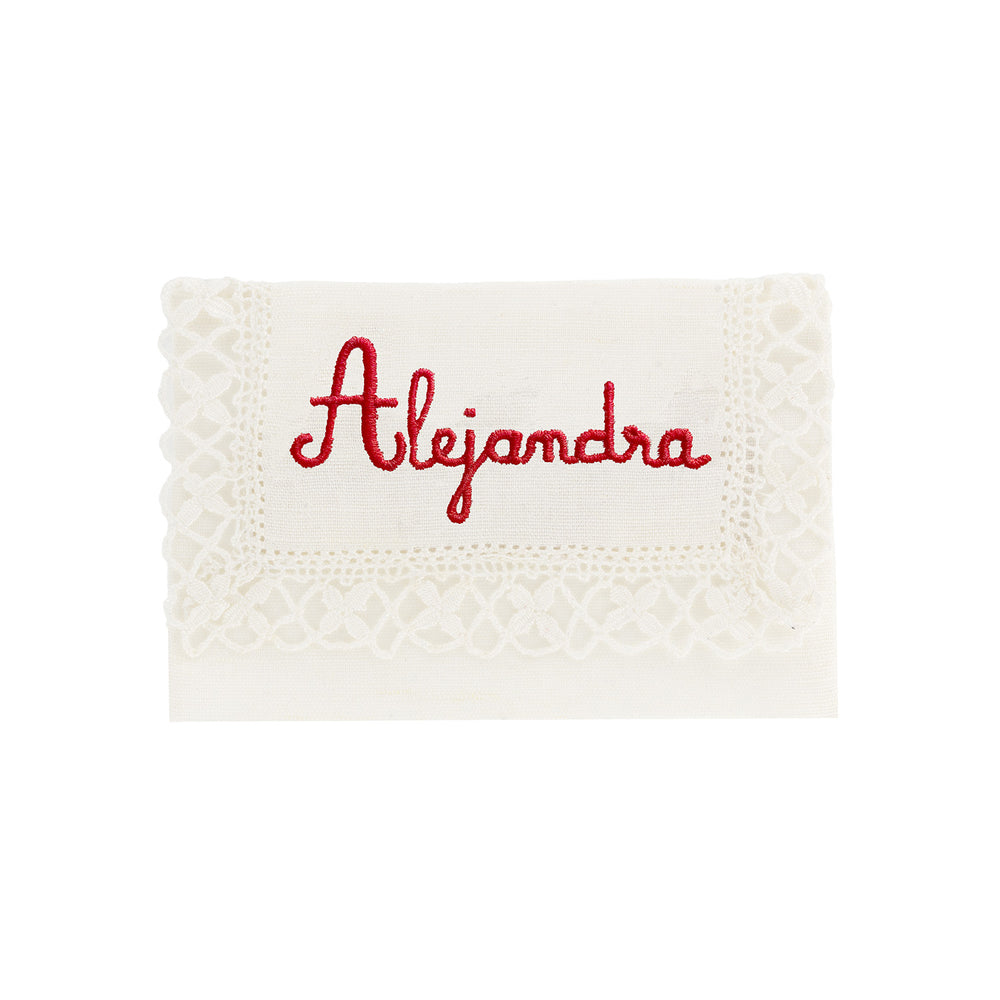 "Camariñas" Jewel Pouch – Embroidered in Red