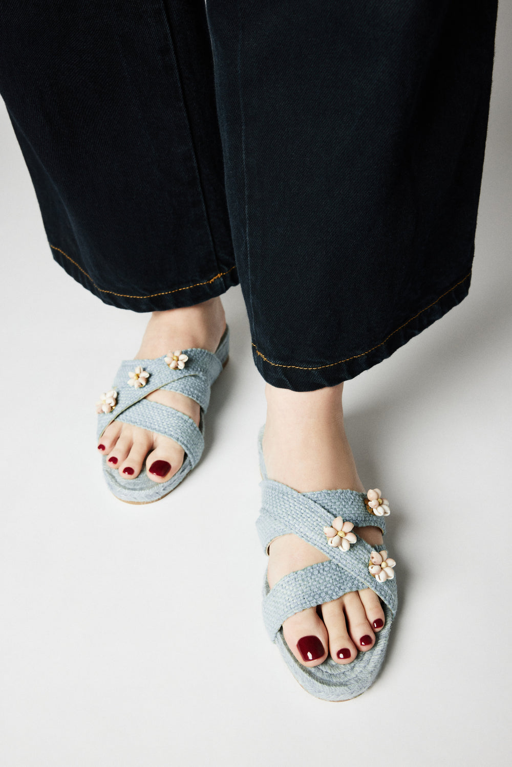 Baby Blue Shella Espadrilles