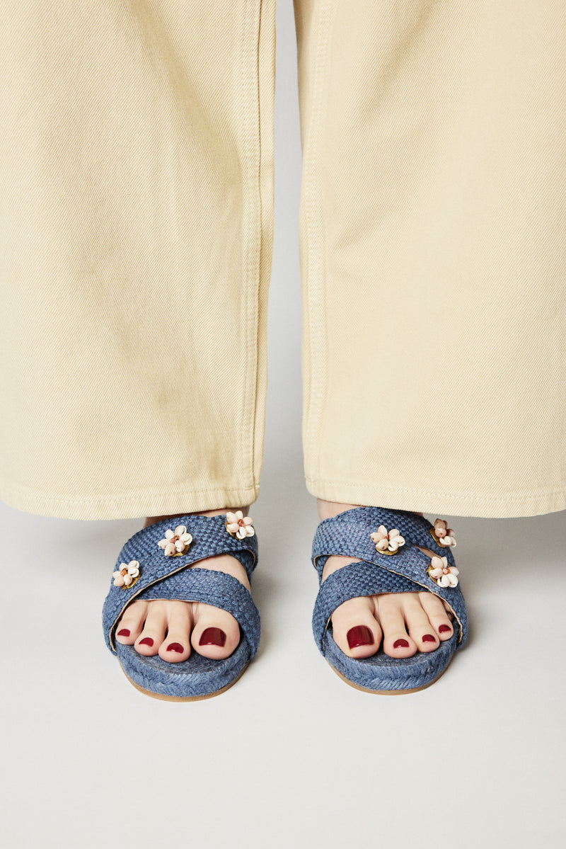 Navy Blue Shella Espadrilles