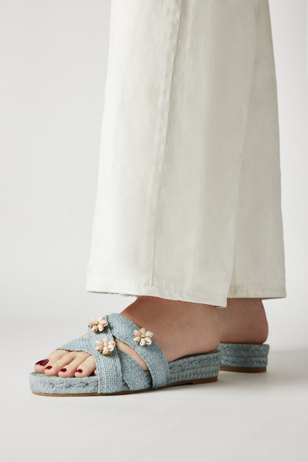 Baby Blue Shella Espadrilles
