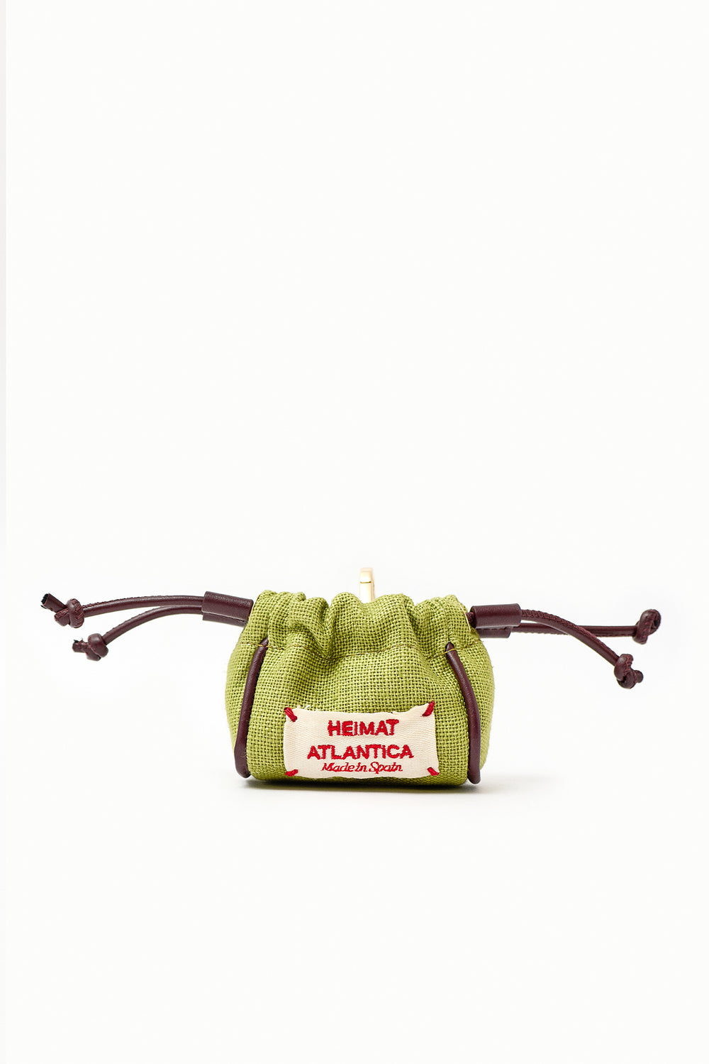 Mini Pouch Green Linen "The Grand Tour"