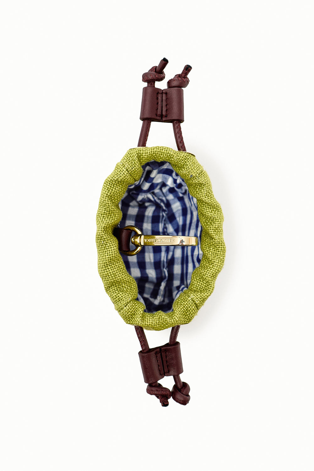 Mini Pouch Green Linen "The Grand Tour"