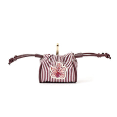 Mini Pouch Burgundy Stripes "The Grand Tour"