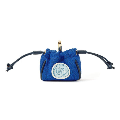 Mini Pouch Blue Linen "The Grand Tour"