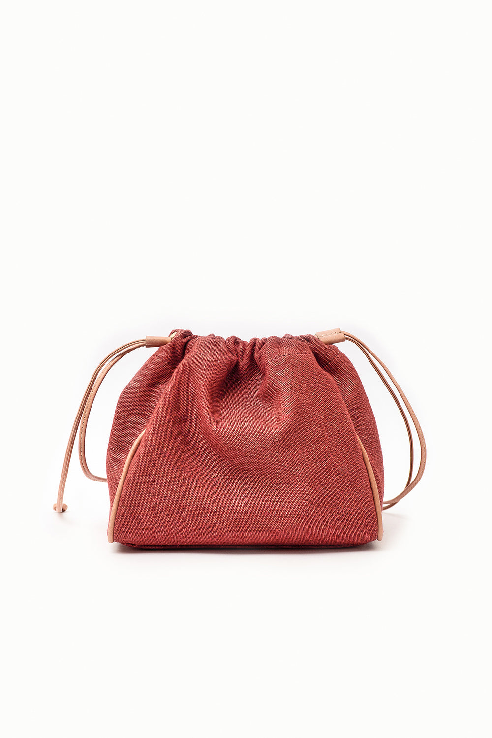 Pouch Linen Terracotta with Strap "The Grand Tour"
