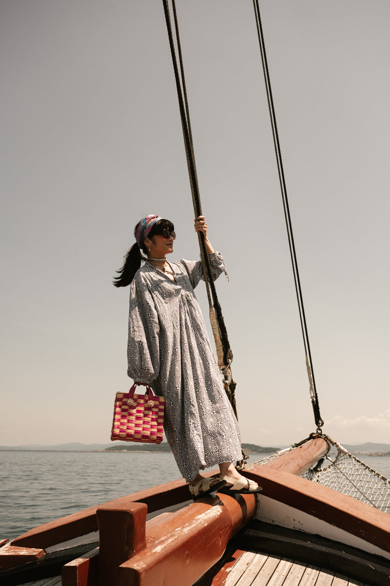 Tote Tom Tom Medium Pink Magenta- LAST UNIT