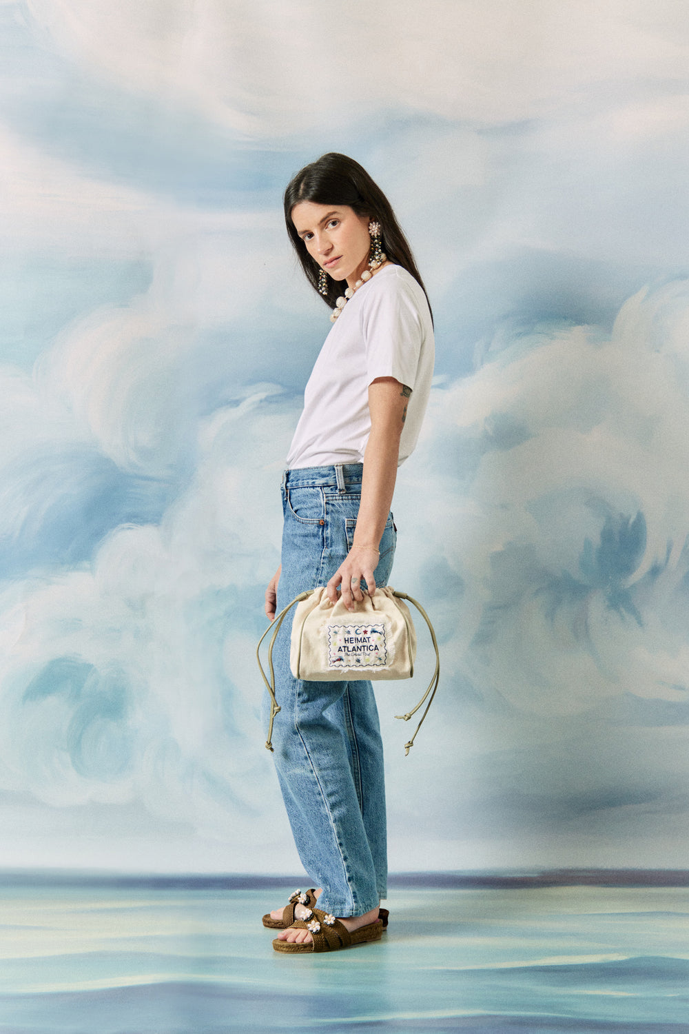 Pouch Ivory "The Grand Tour"