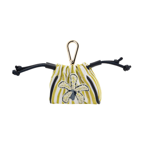 White Orchid Mini Pouch Lime