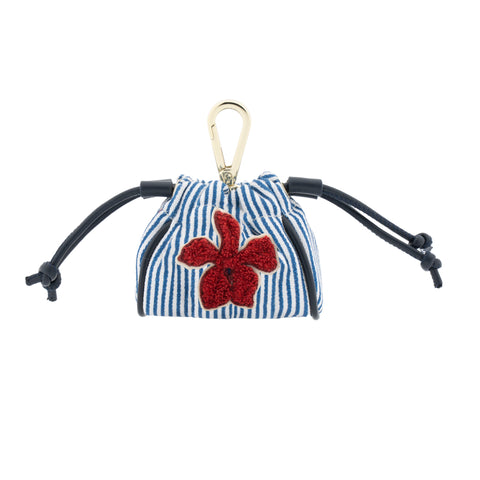BURGUNDY ORCHID MINI POUCH BLUE