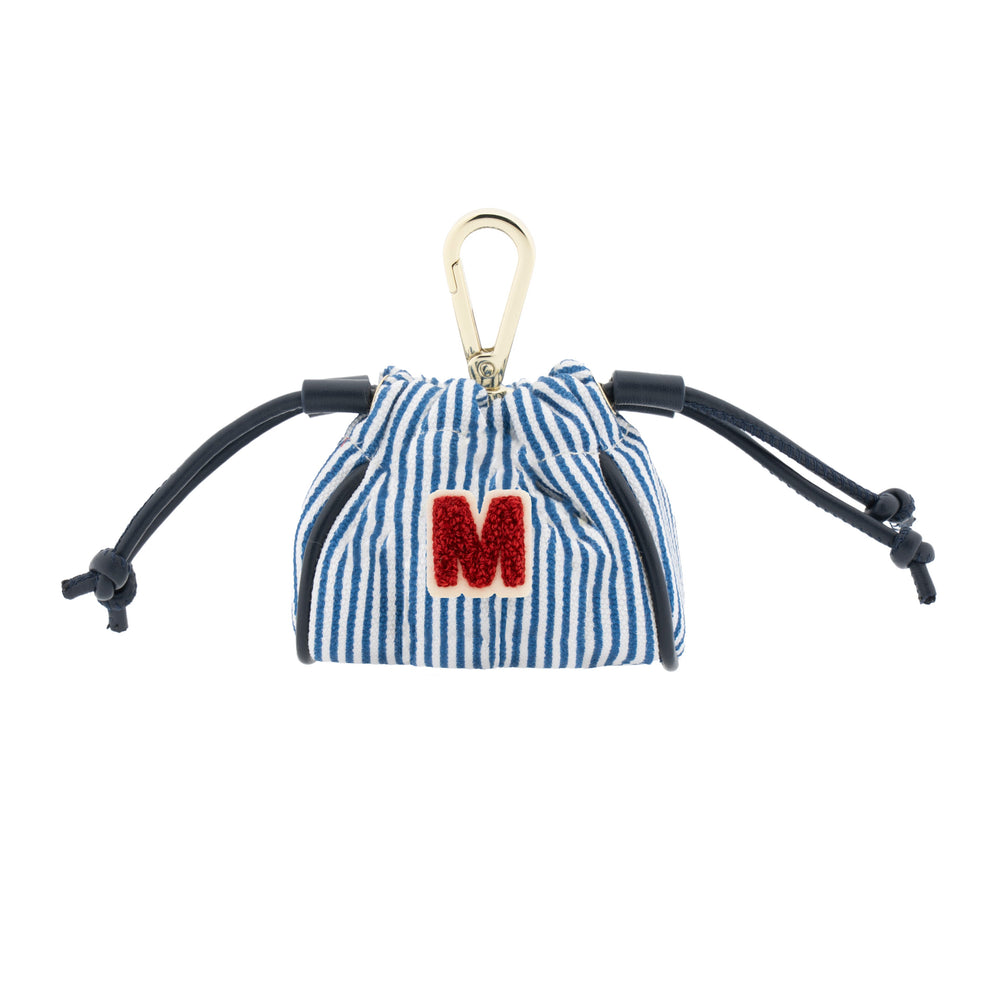 YOUR INITIAL MINI POUCH BLUE