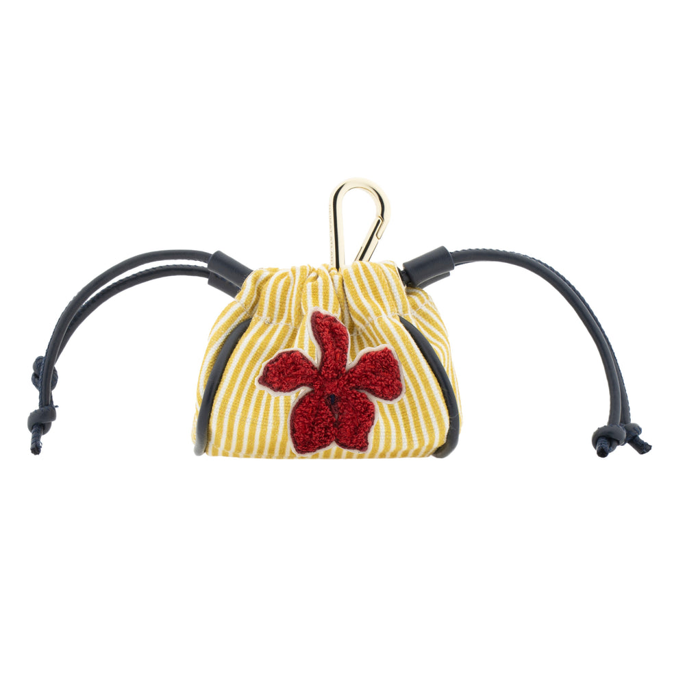 Burgundy Orchid Mini Pouch Camel