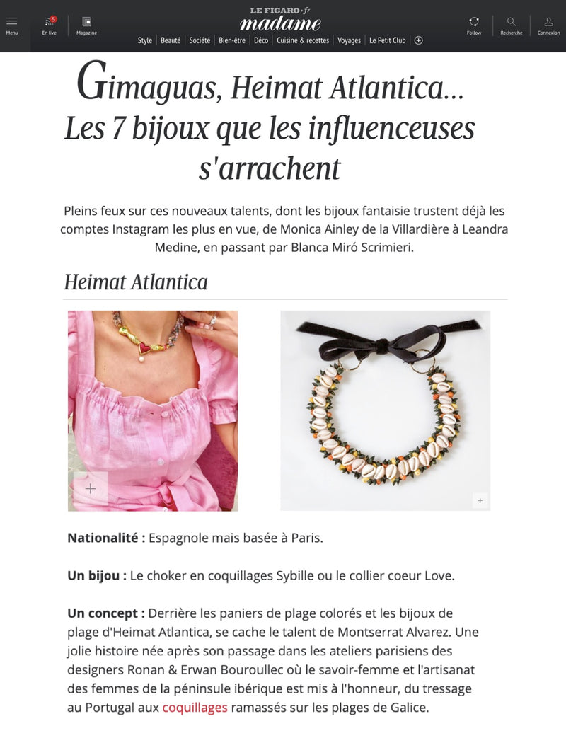 SHELL CHOCKER HEIMAT ATLANTICA MADAME FIGARO