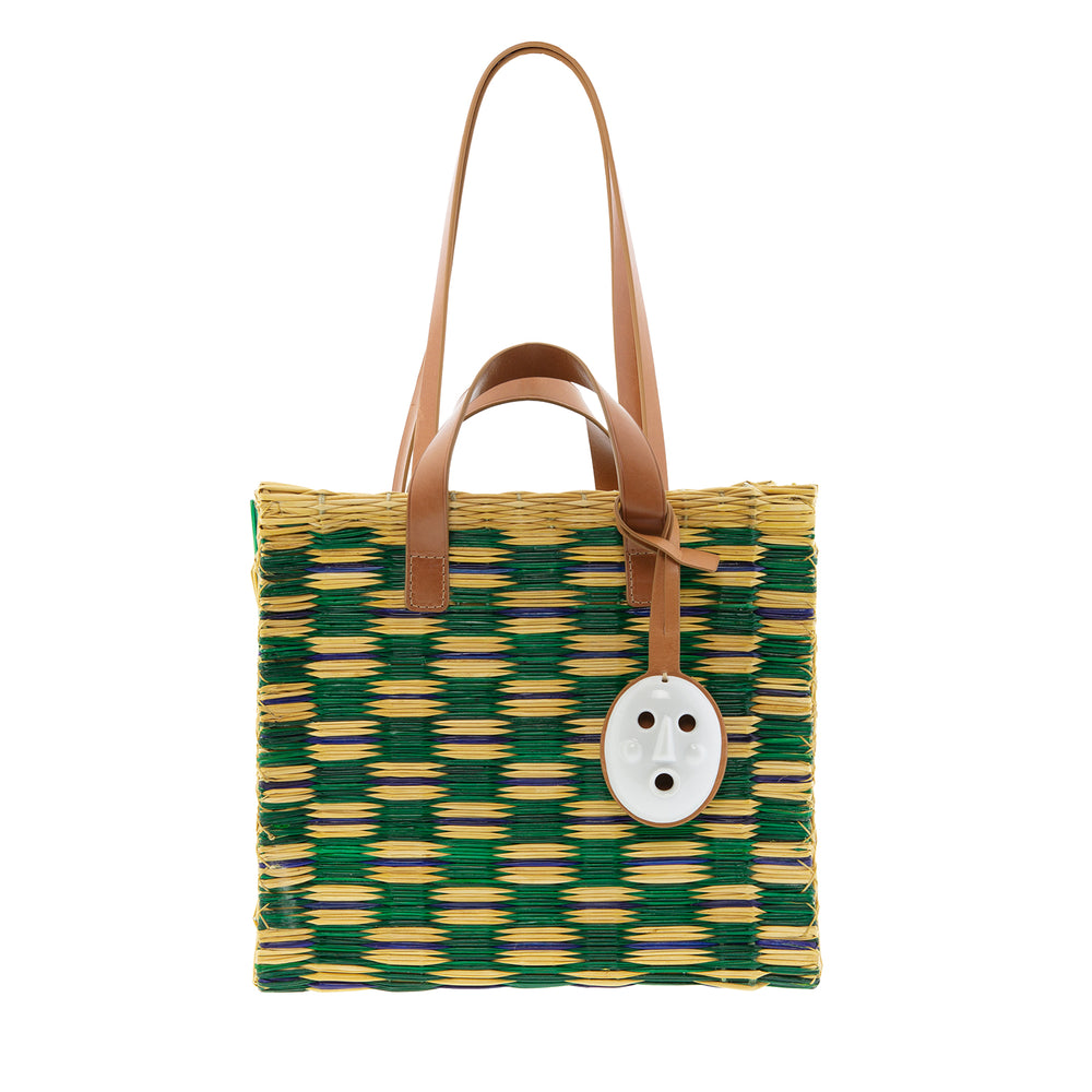 TOTE LARES TARTAN GREEN - One of a kind