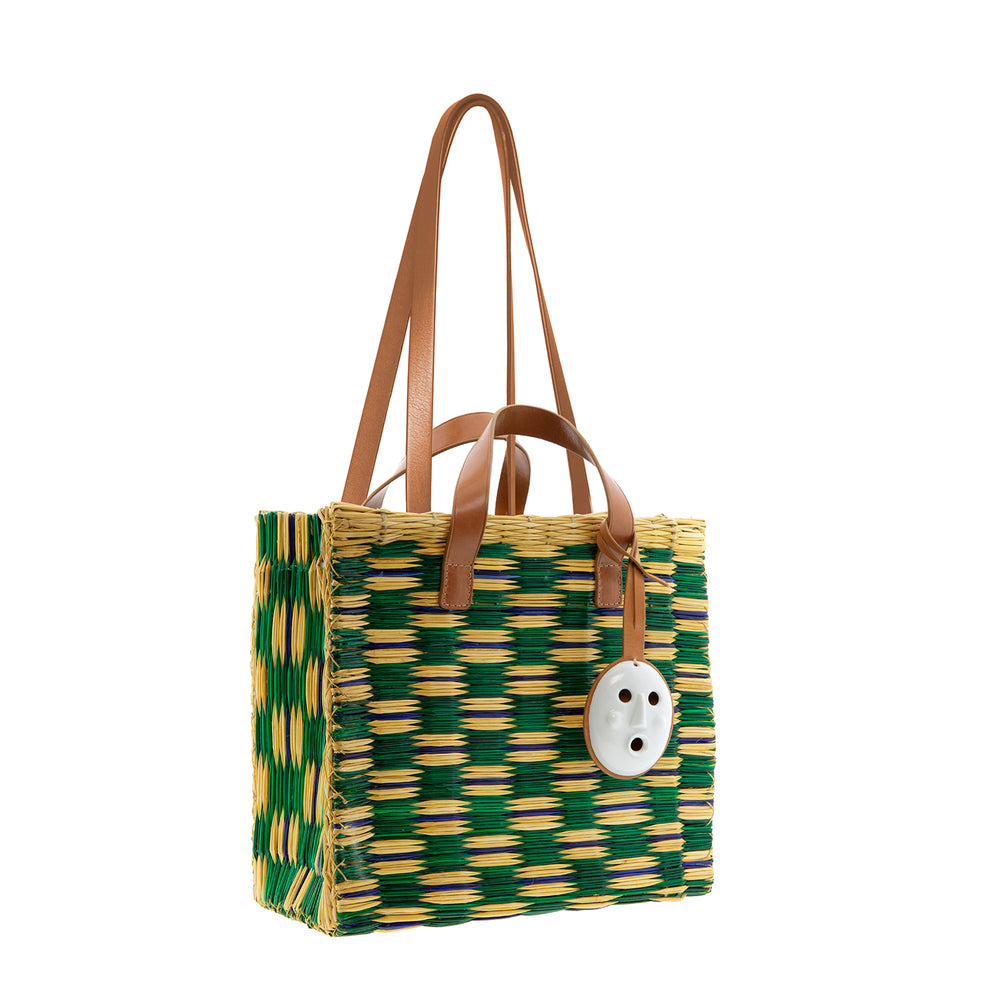 TOTE LARES TARTAN GREEN - One of a kind