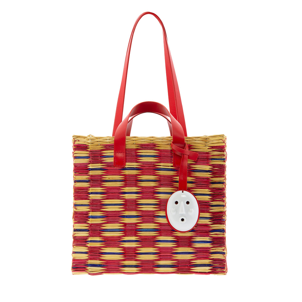 TOTE LARES TARTAN RED- One of a kind