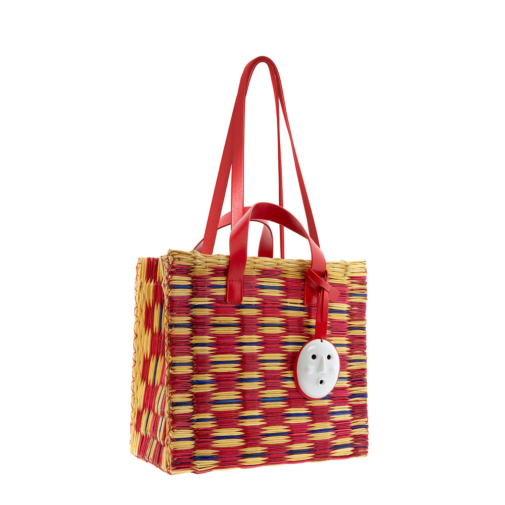 TOTE LARES TARTAN RED- One of a kind