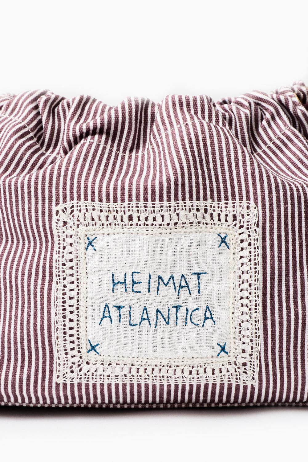Pouch Burgundy Stripes "Camariñas" With strap