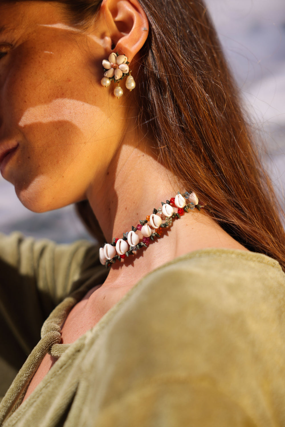 뉴 초커 크리스탈 머메이드